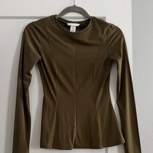 Olive Long Sleeve Women's Top